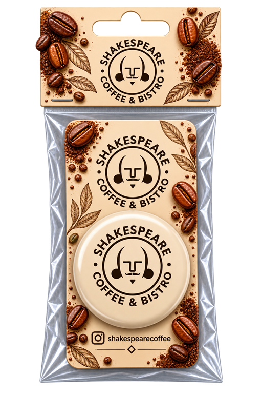 Shakespeare Coffee magnet ambalajı